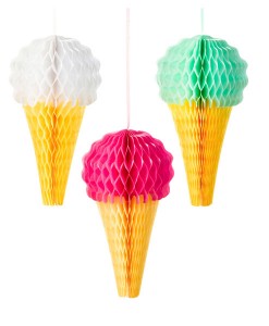 Bunte Eistüten Honeycombs von talking tables auf www.mina-lola.com von TT