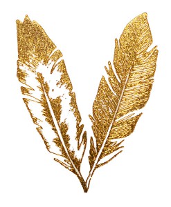 Goldene Federn Tattoo auf www.mina-lola.com