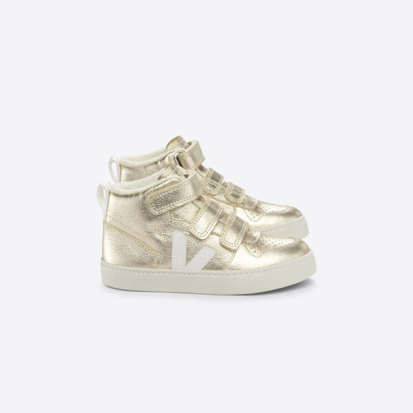 V-10 Winter Sneaker Kids Chromfree Leather Platine White Veja V-10 Winter Sneaker Kids Chromfree Leather Platine White Veja auf www.mina-lola.com
