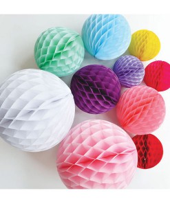 Bunte Papierwabenbälle auf www.mina-lola.com von my little day