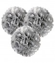 Pom-Poms Set in silber (Large) von Talking Tables auf www.mina-lola.com