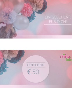 50 EUR Geschenkgutschein auf www.mina-lola.com
