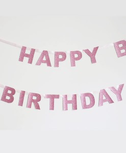 Girlande Happy Birthday in pink auf www.mina-lola.com von my little day