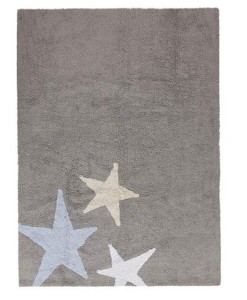 Teppich mit 3 Sternen blau auf www.mina-lola.com von Lorena Canals