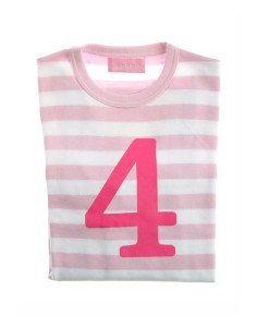 Geburtstagsshirt 4 pink-weiß auf mina-lola.com von Bob&Blossom