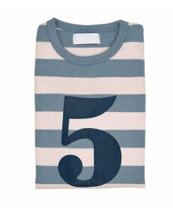 Geburtstagsshirt 5 blau-grau auf mina-lola.com von Bob&Blossom