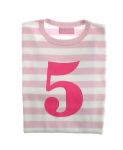 Geburtstagsshirt 5 pink-weiß auf mina-lola.com von Bob&Blossom