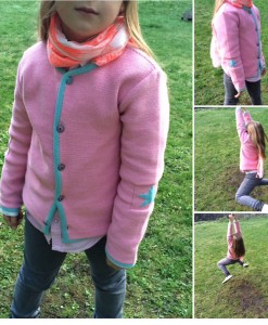 Strickjacke Rosa/Pistazie auf mina-lola.com von Suestar