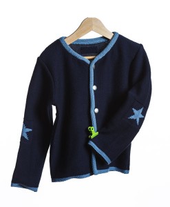 Strickjacke ROCKSTAR dunkelblau/hellblau auf mina-lola.com von Suestar