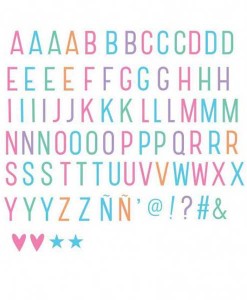 Letters & Symbols Pastel auf mina-lola.com von A little lovely company