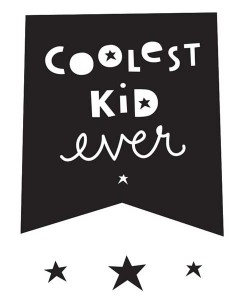 Wandsticker Coolest kid ever auf mina-lola.com von A little lovely company