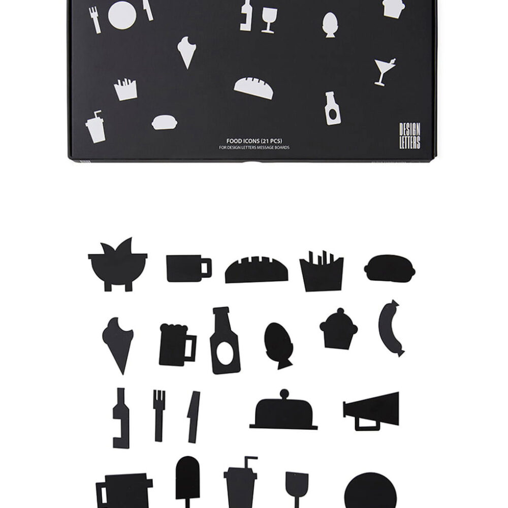Icons FOOD Black Design Letters auf mina-lola.com