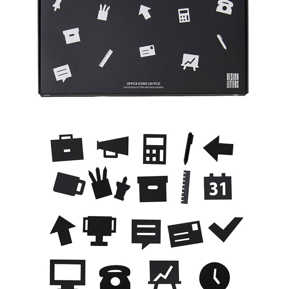 Icons OFFICE Black für Message Boards Design Letters auf mina-lola.com