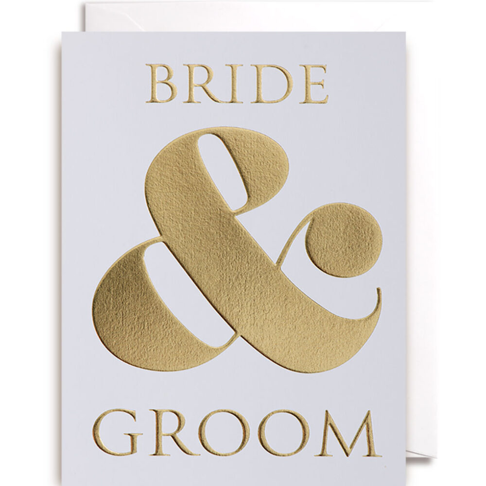 Klappkarte Bride & Groom von Lagom Design auf www.mina-lola.com