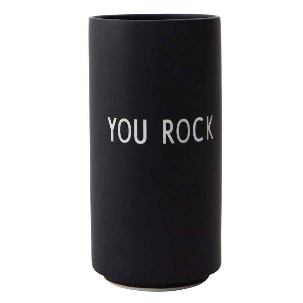 Vase YOU ROCK Black Design Letters auf www.mina-lola.com