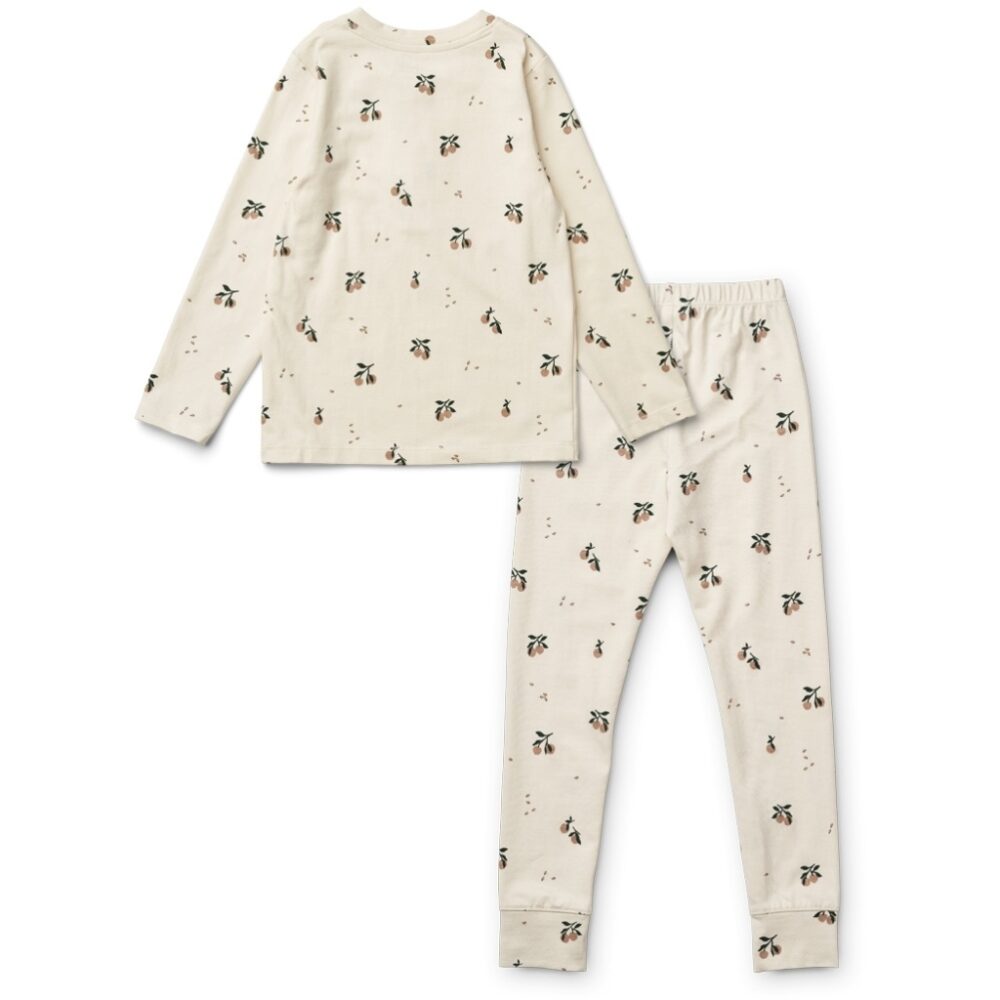 Rückenansicht Pyjama aus Bio-Baumwolle mit Mandarinen Print WILHELM Liewood