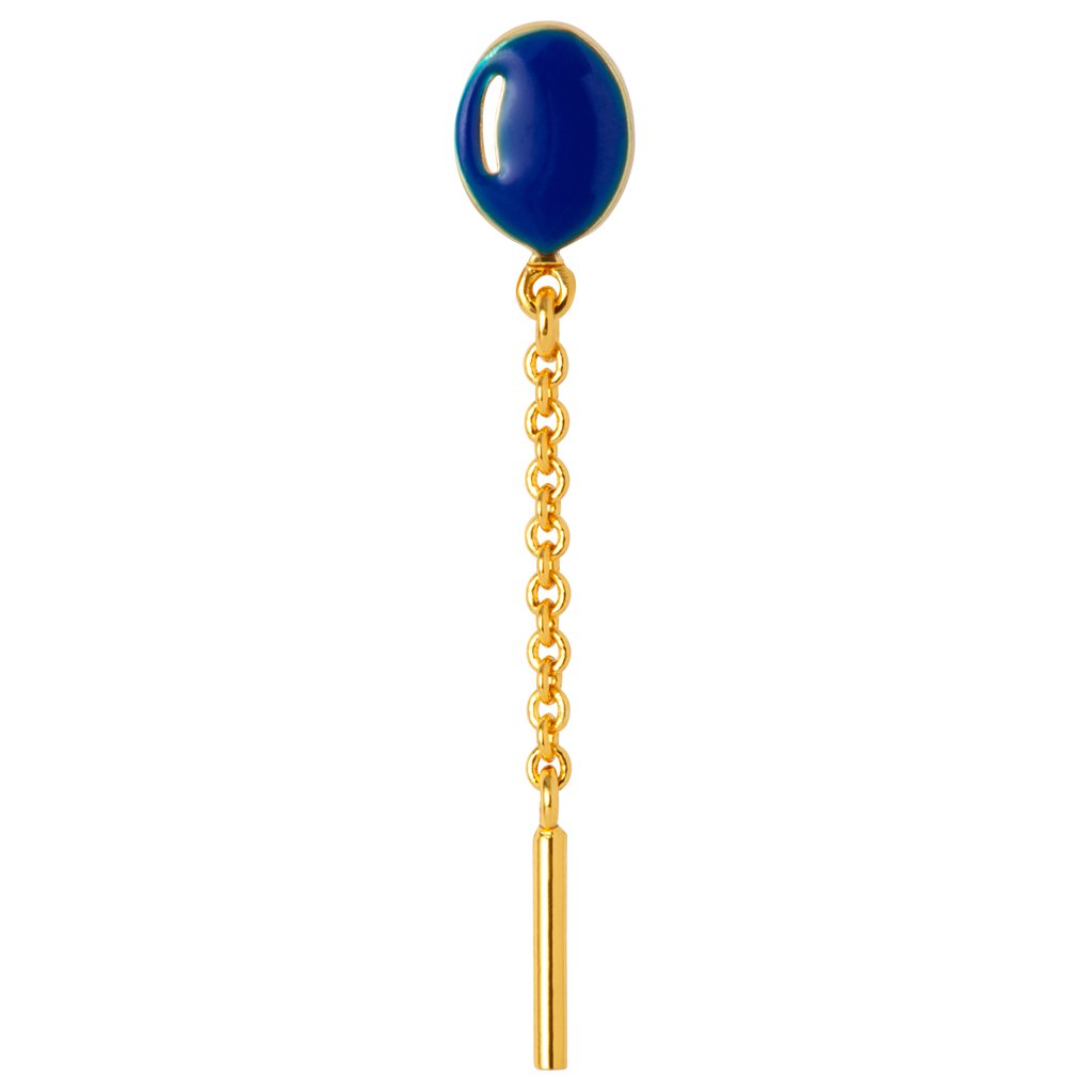 Ohrring BALLON Vergoldet Blau LULU auf www.mina-lola.com