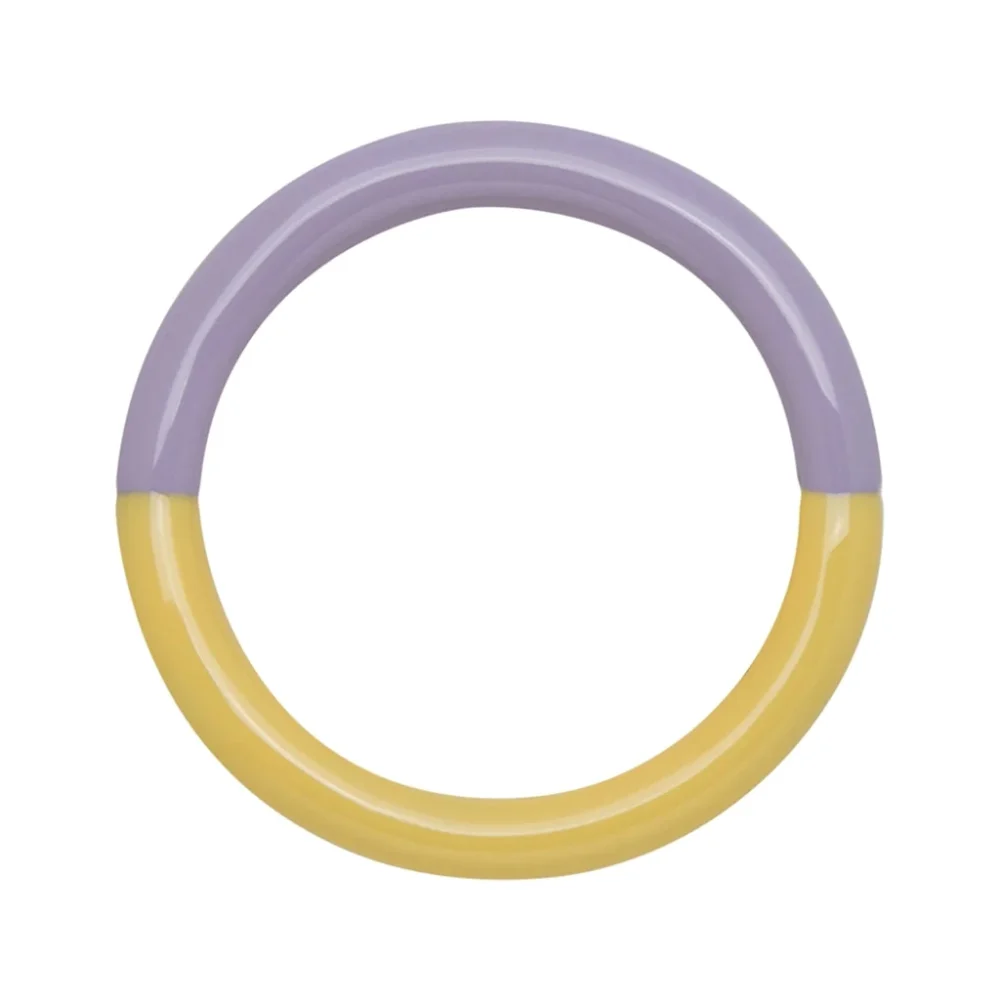 Ring Zweifärbig Gelb-Lavendel LULU auf www.mina-lola.com