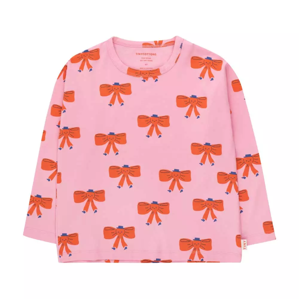 T-Shirt TINY BOW Pink Tinycottons auf www.mina-lola.com