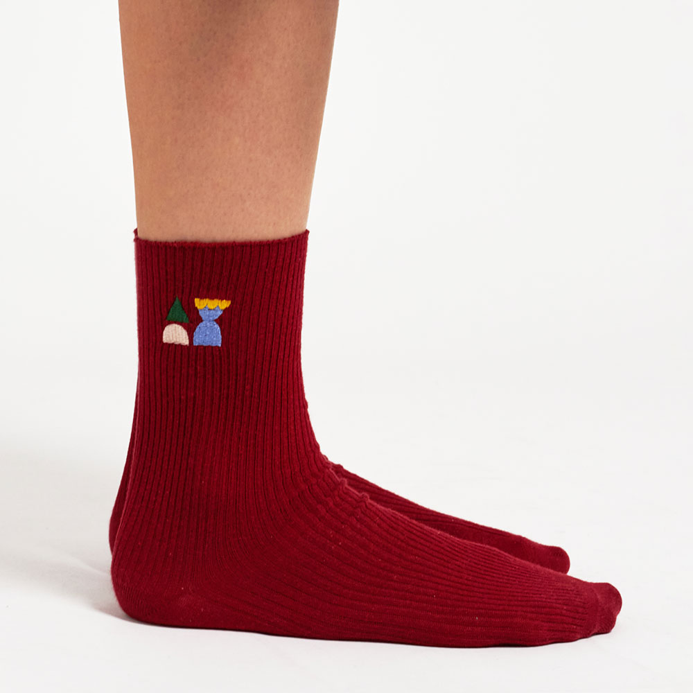 Socken FUNNY FREINDS Rot Bobo Choses Adult auf www.mina-lola.com