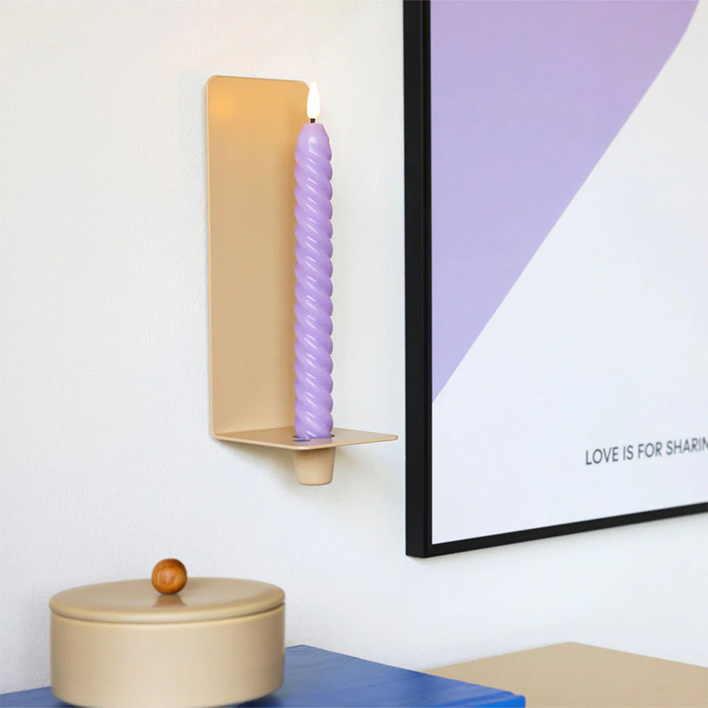 LED Kerze Cosy Forever in Lavender Design Letters