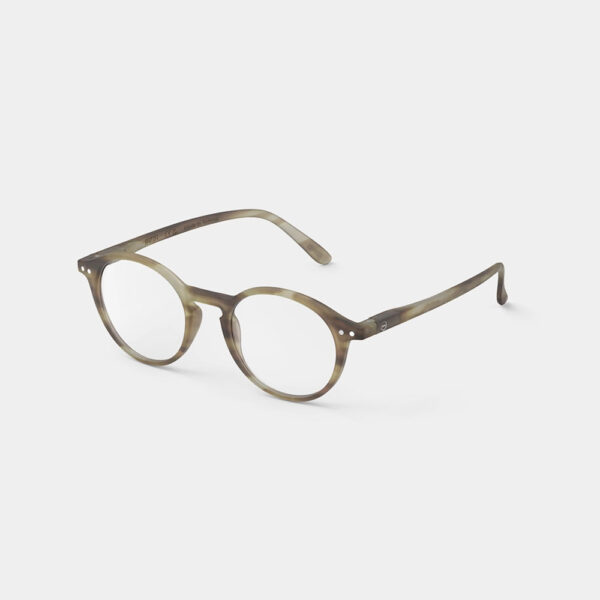 Lesebrille #D SMOKY BROWN von Izipizi Lesebrille Modell #D Seitenansicht in der neuen Farbe SMOKY BROWN von Izipizi