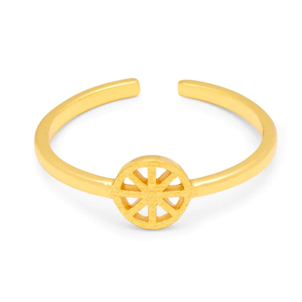 18K vergoldeter Ring im Reifen-Design von Lulu Copenhagen