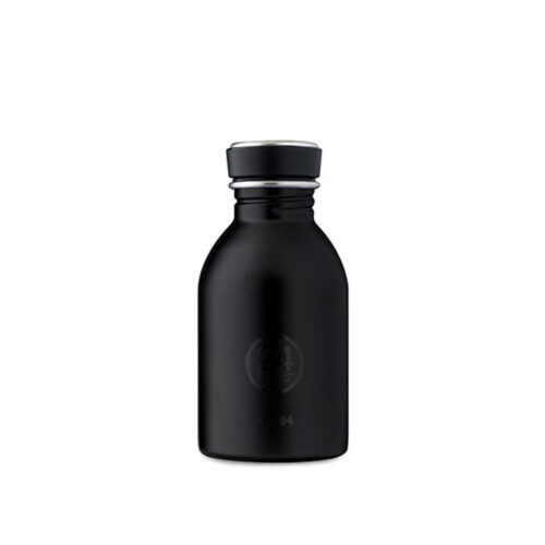 Kleine Trinkflasche in der Farbe Tuxedo Black von 24bottles