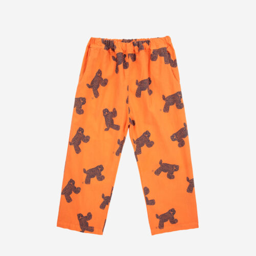Orange Hose aus Leinen mit Katzenprint von Bobo Choses Kids