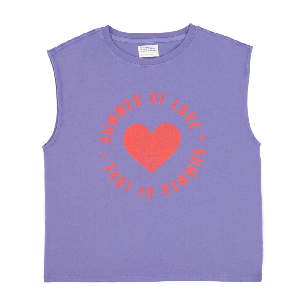 T-Shirt Kurzarm SUMMER OF LOVE in lila von Sisters Department