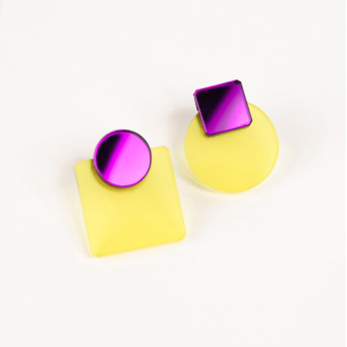 Ohrringe GLARE Gelb-Lila von Pamela Coromoto