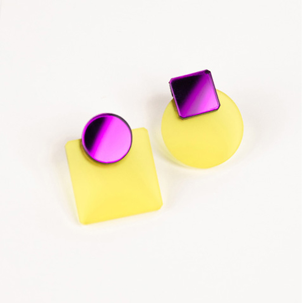 Ohrringe GLARE Gelb-Lila von Pamela Coromoto