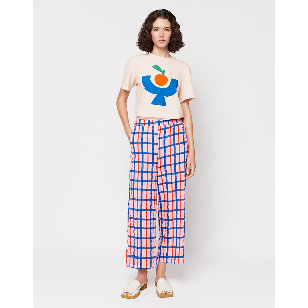 Pant Multicoloured checked print straight Bobo Choses Adults