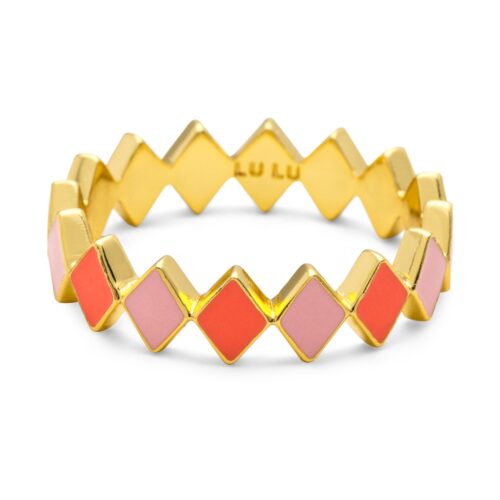 Ring Confetti PINK Gold Plated LULU