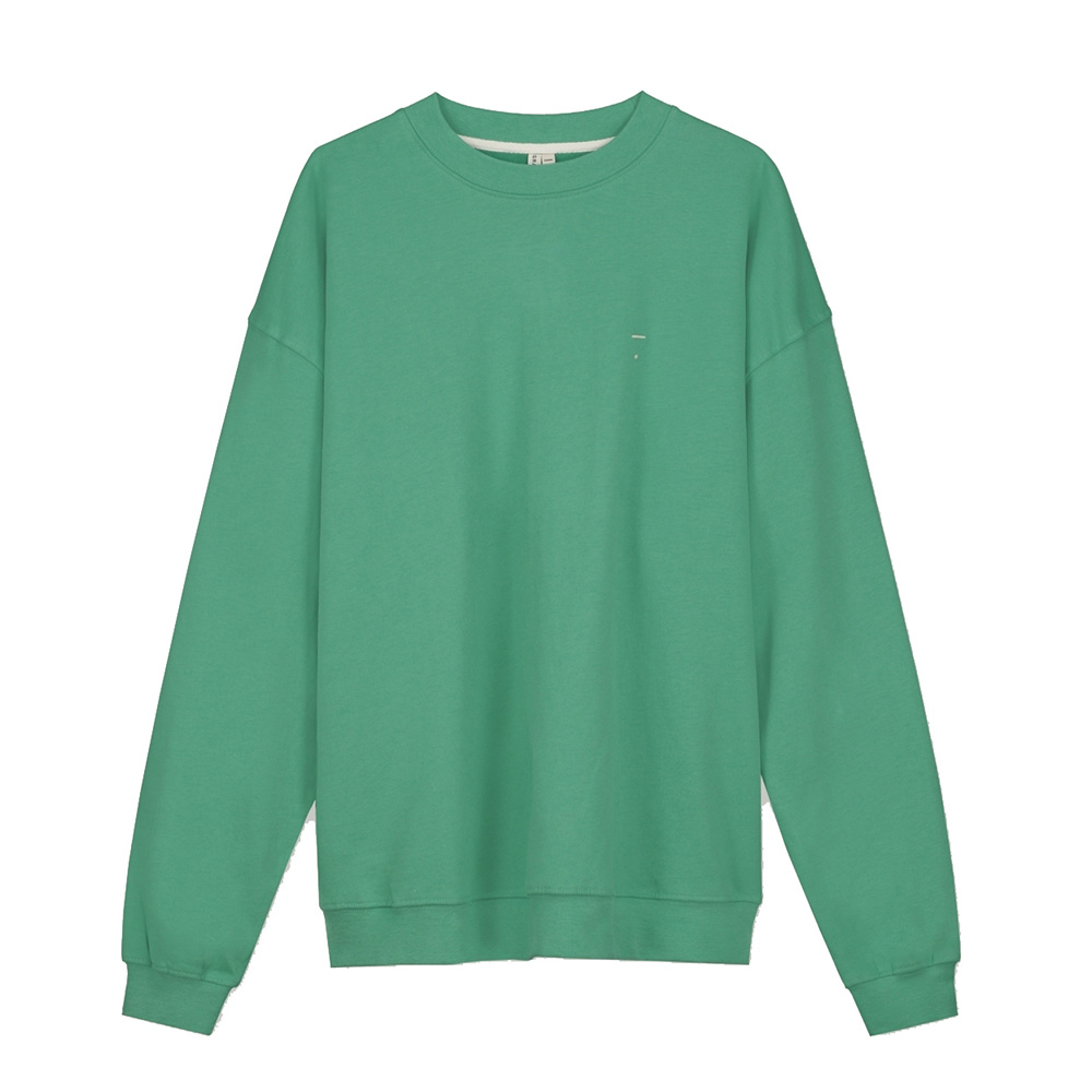 Sweatshirt Dropped Shoulder Bright Green Gray Label