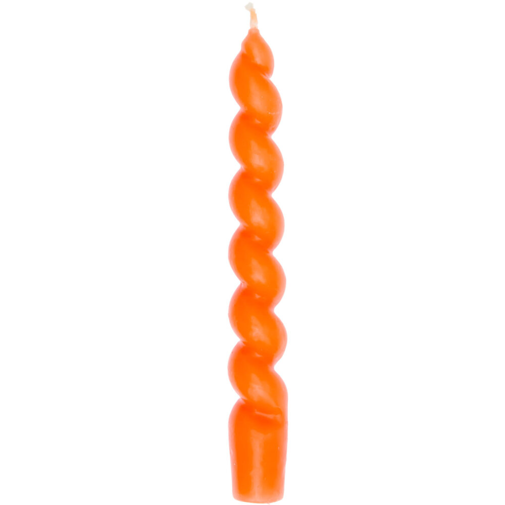 Spiralkerze Soft Neon Orange Rico Design