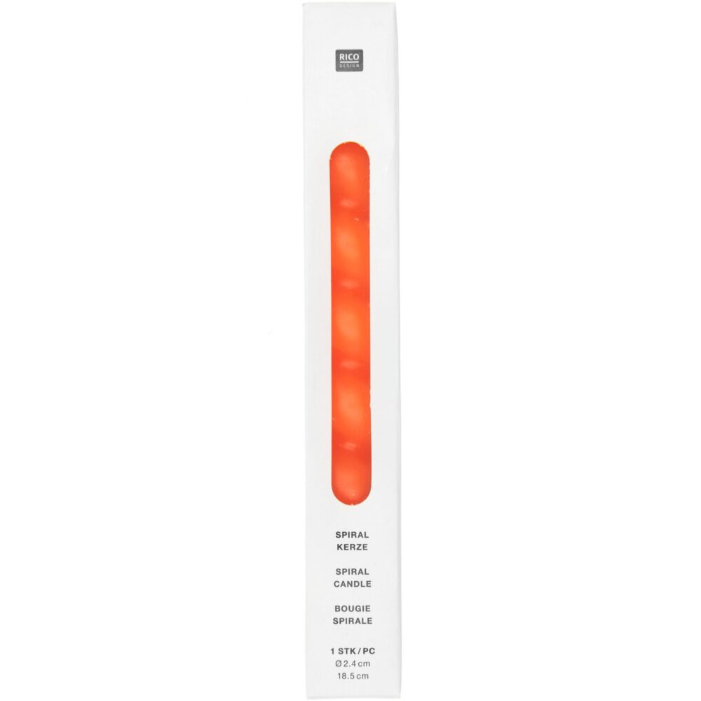 Verpackung Spiralkerze Soft Neon Orange Rico Design