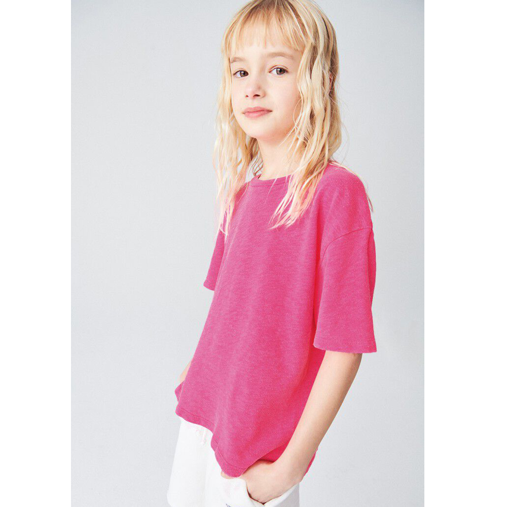 Girl mit T-Shirt SONOMA Fluo Pink Kinder American Vintage