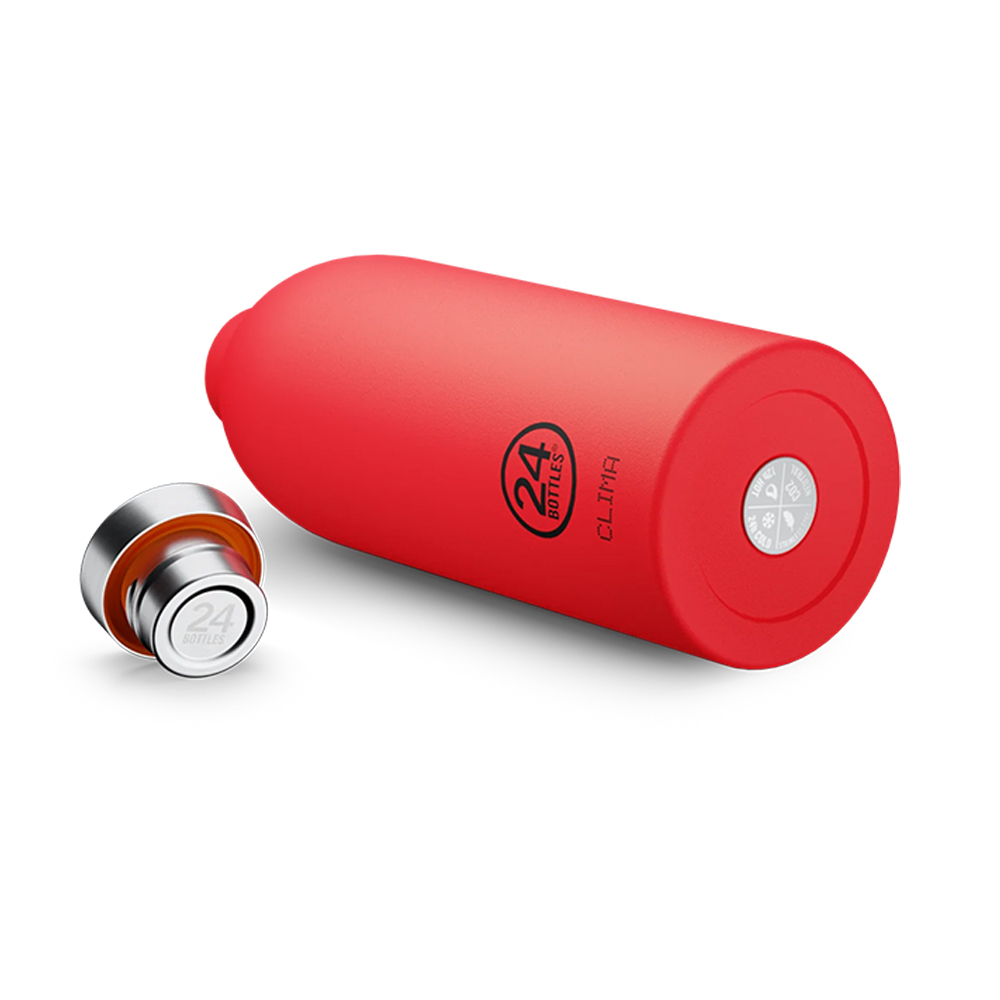 Detailansicht 24bottles Thermosflasche HOT RED aus Edelstahl 850ml